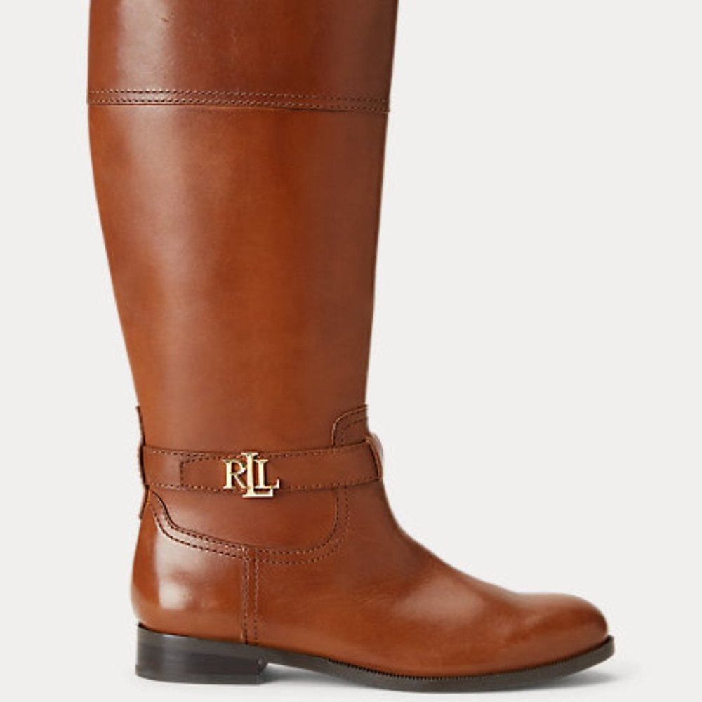 COPY - Ralph Lauren Baylee Leather boots wide calf